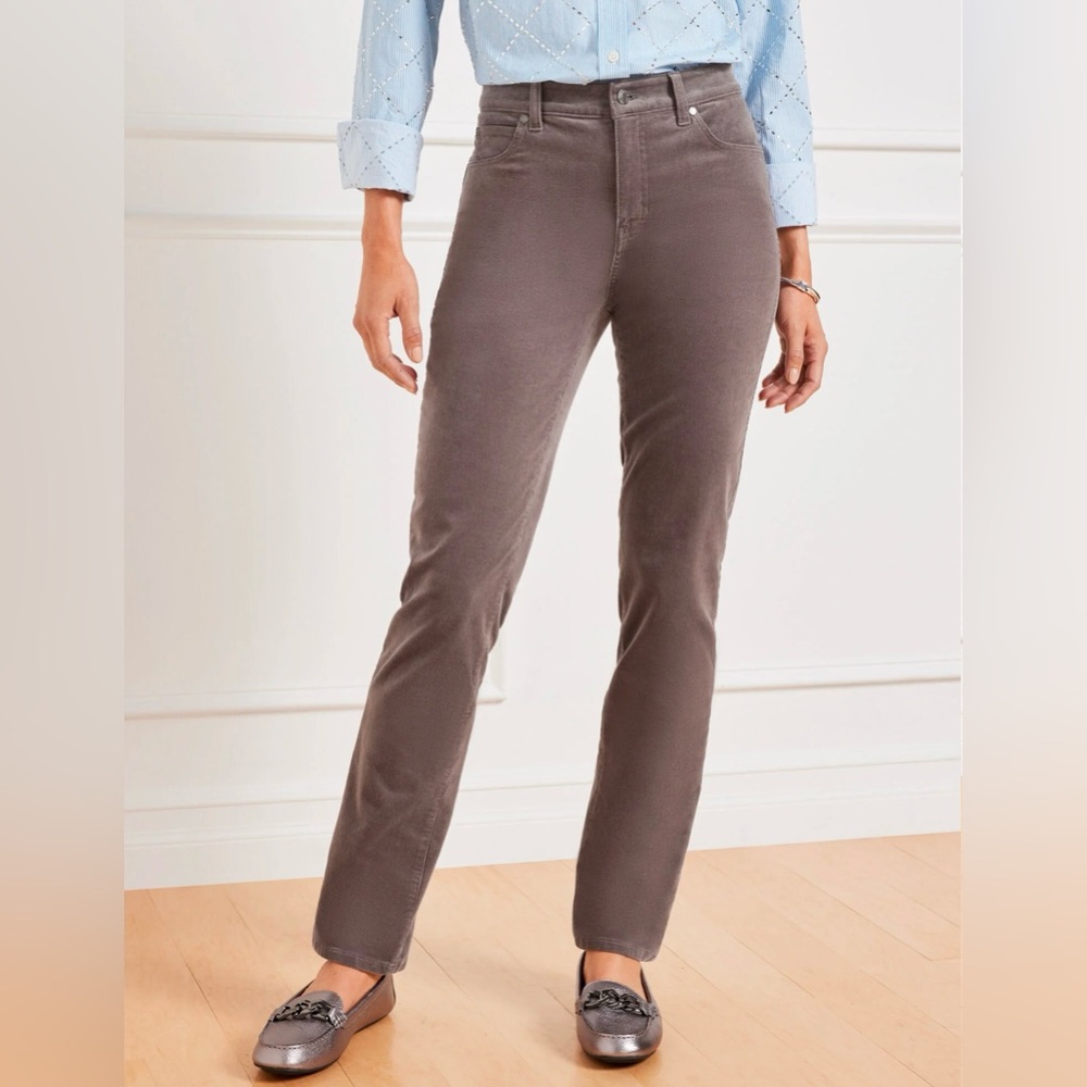 Gray Talbots High Waist Straight Leg Pants